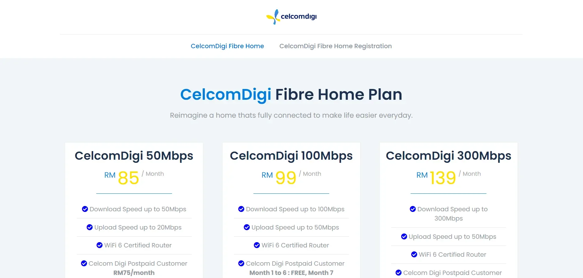 CelcomDigi Fibre Landing Page by GC Tech