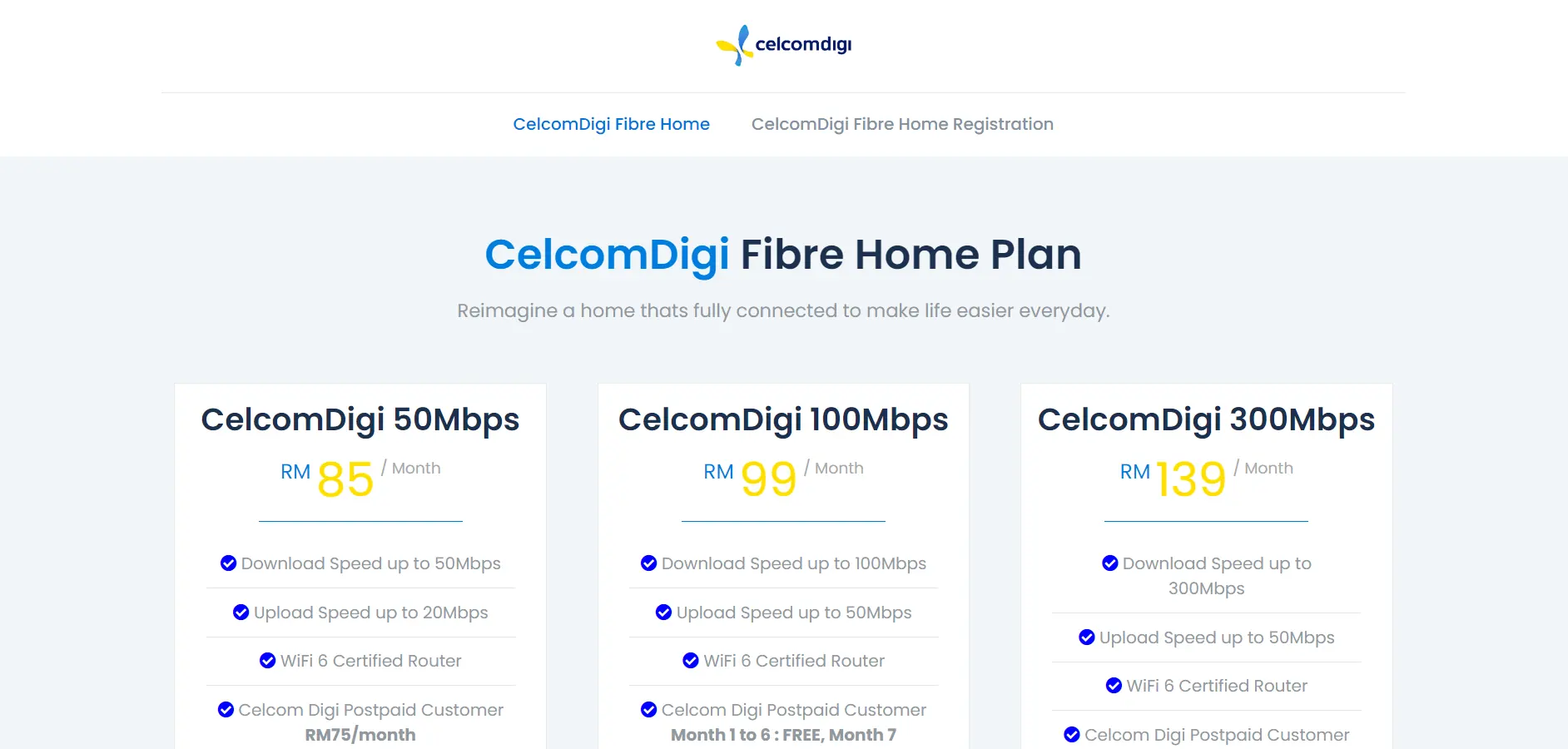 CelcomDigi Fibre Landing Page by GC Tech