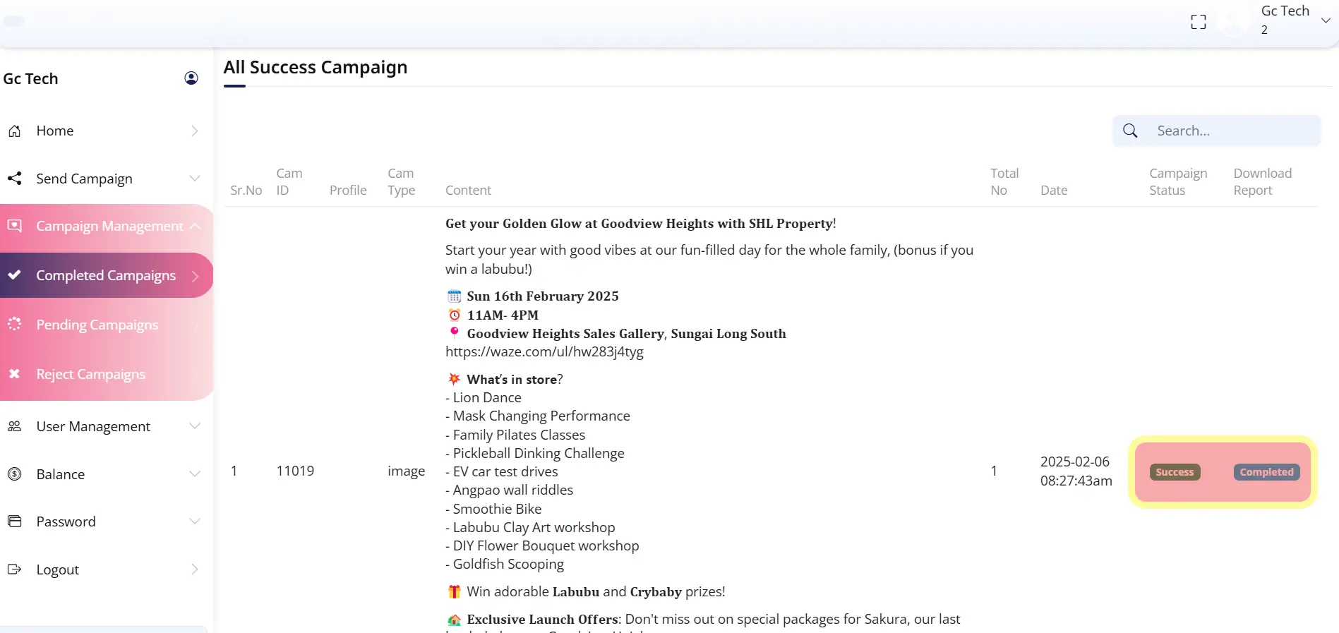 WhatsApp Campaign Report Download
