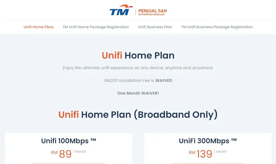 Agent of Unifi Fibre Landing Page | Expert Design by GC Tech