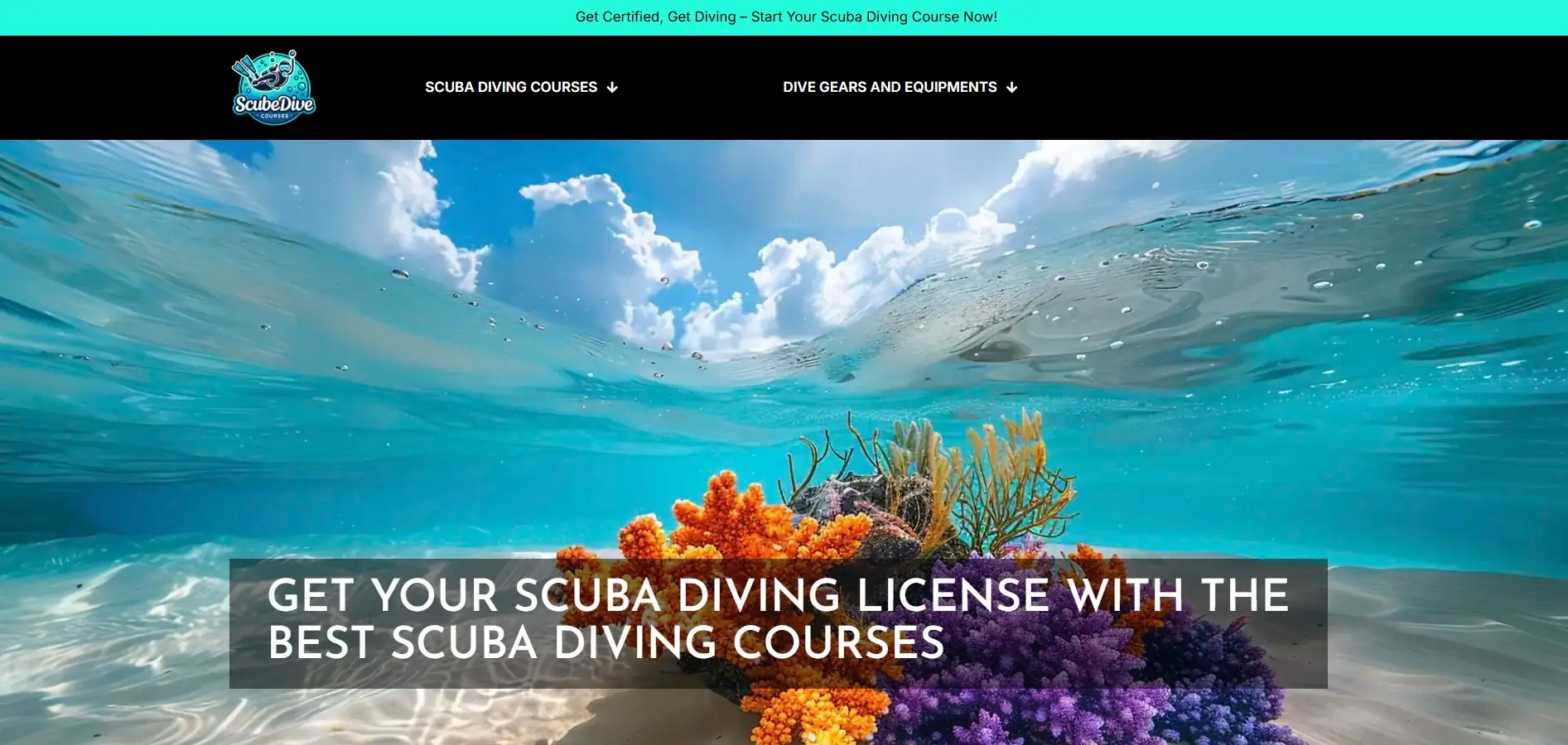 ScubaDive.Courses Website Design